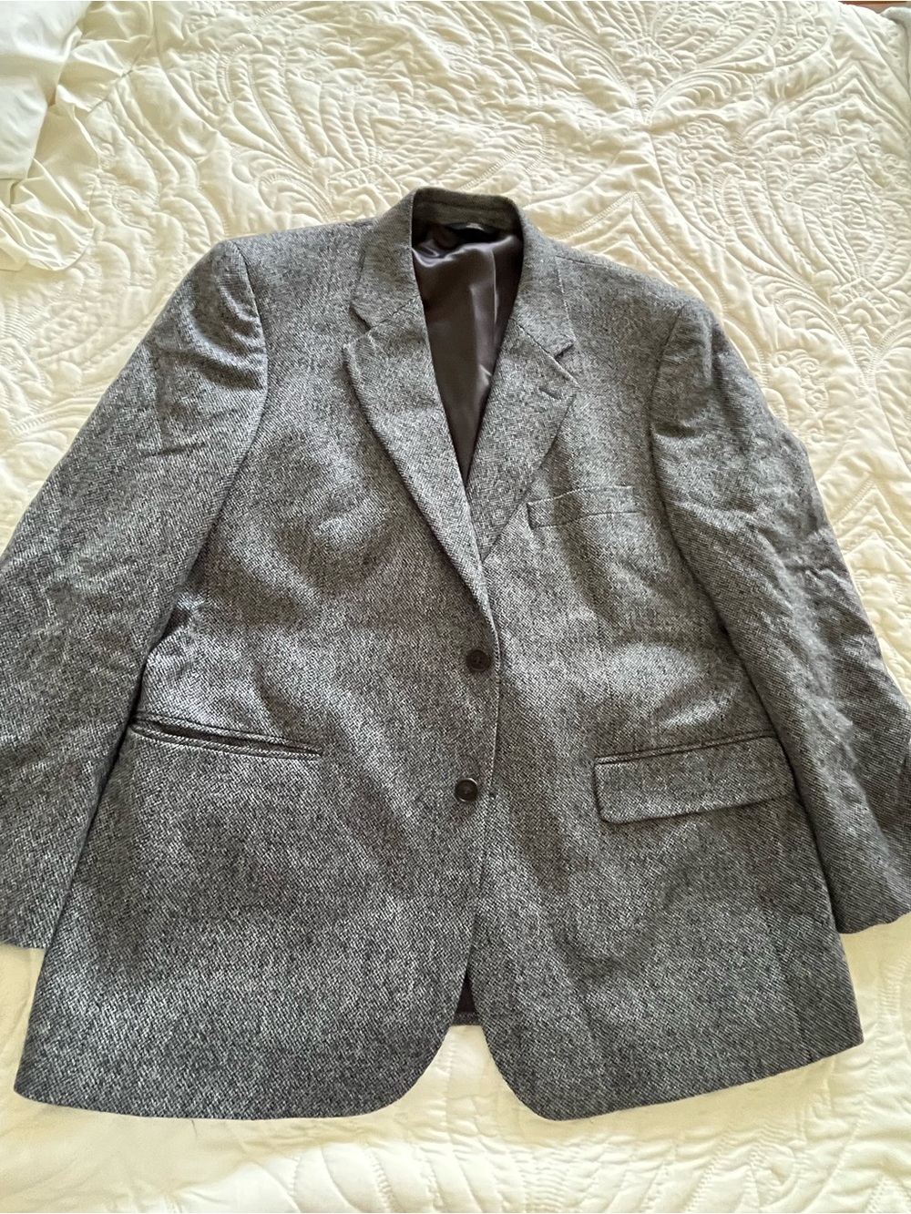 Brooks Brothers Men's Gray Herringbone Wool Blazer 44S - Picture 10 of 12